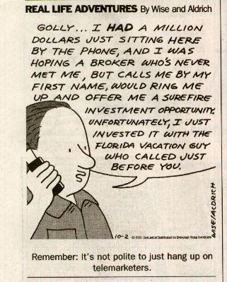 cartoon telemarketer