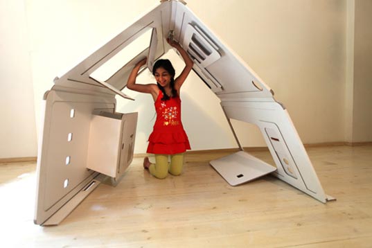 collapsible cardboard playhouse